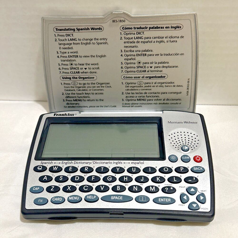 Franklin BES-1850 Speaking Spanish-English Dictionary W/ 2MB Bookman Card